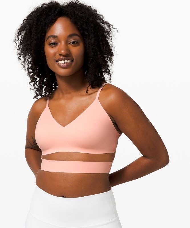 Lululemon Happy Warrior Bra Sport BH Dam Ballet Slipper | TJSN-56729