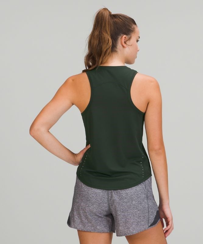 Lululemon High Neck Run and Train Tank Blast Dam Gröna | ZHUX-69417