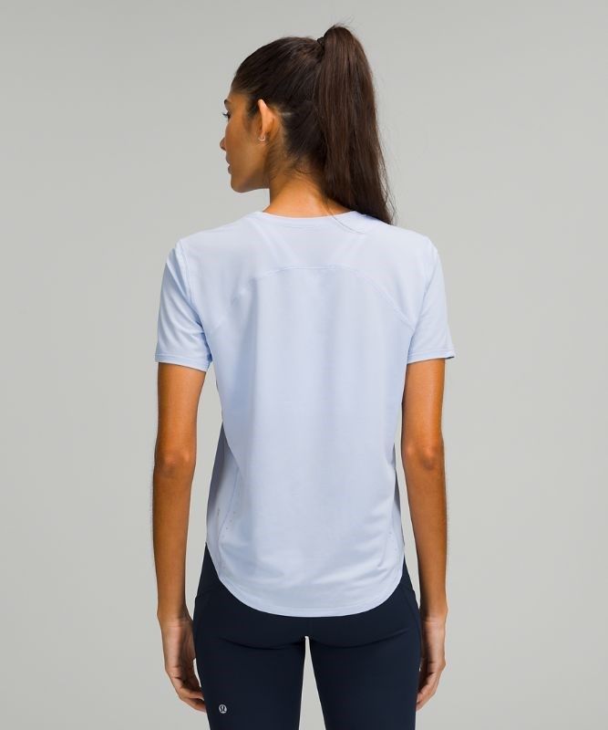 Lululemon High Neck Running and Training T-Shirt Blast Dam Blå Beige | ZGPC-96324