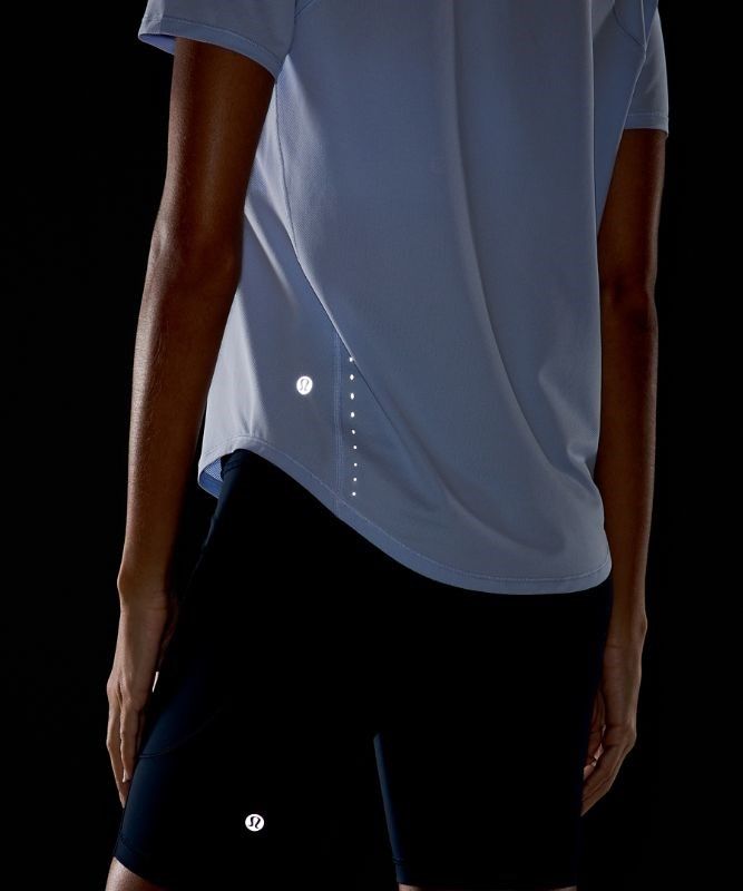 Lululemon High Neck Running and Training T-Shirt Blast Dam Blå Beige | ZGPC-96324