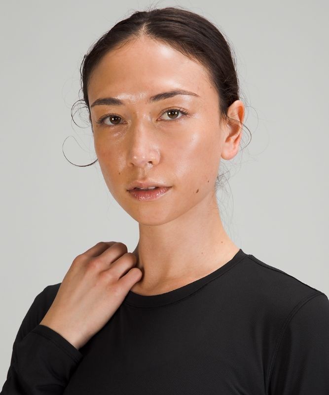 Lululemon High Neck Running and Training Long Sleeve Shirt Blast Dam Svarta | MACB-91652