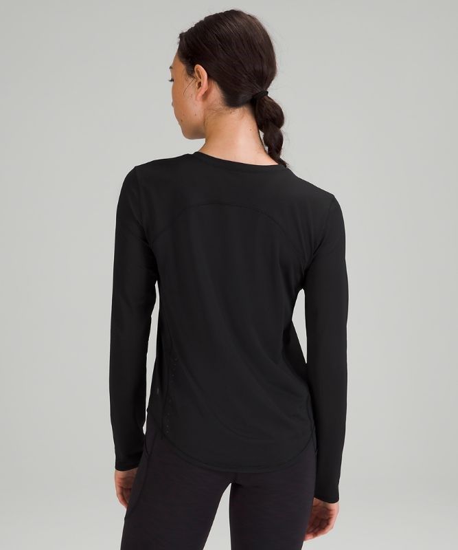Lululemon High Neck Running and Training Long Sleeve Shirt Blast Dam Svarta | MACB-91652