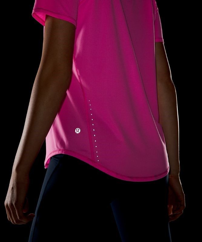 Lululemon High Neck Running and Training T-Shirt Blast Dam Rosa Ljus | YNEU-34965