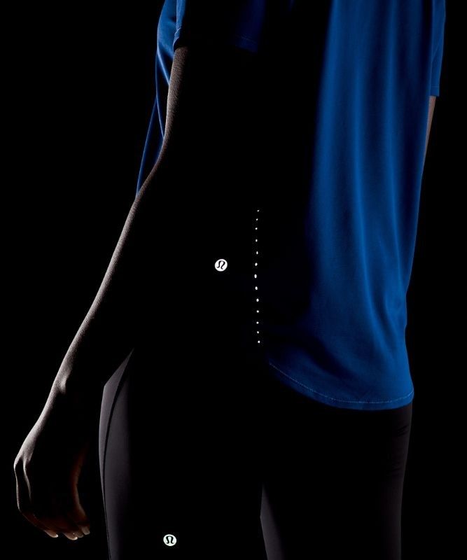 Lululemon High Neck Running and Training T-Shirt Blast Dam Blå | IHMK-89504