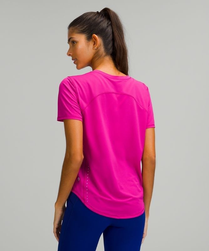 Lululemon High Neck Running and Training T-Shirt Blast Dam Ripened Raspberry | XPYQ-69317