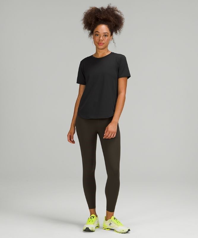 Lululemon High Neck Running and Training T-Shirt Blast Dam Svarta | WYNO-51329