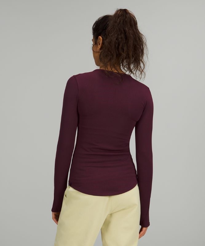 Lululemon Hold Tight Long Sleeve Blast Dam Cassis | MLUG-09283