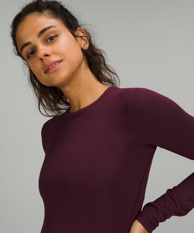 Lululemon Hold Tight Long Sleeve Blast Dam Cassis | MLUG-09283