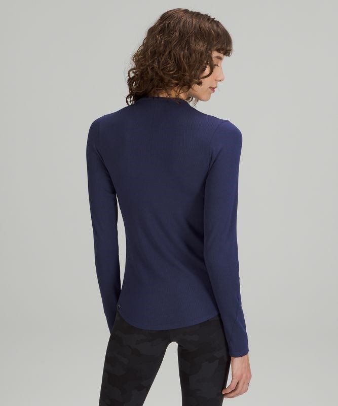 Lululemon Hold Tight Long Sleeve Blast Dam Night Sea | LYCP-80256