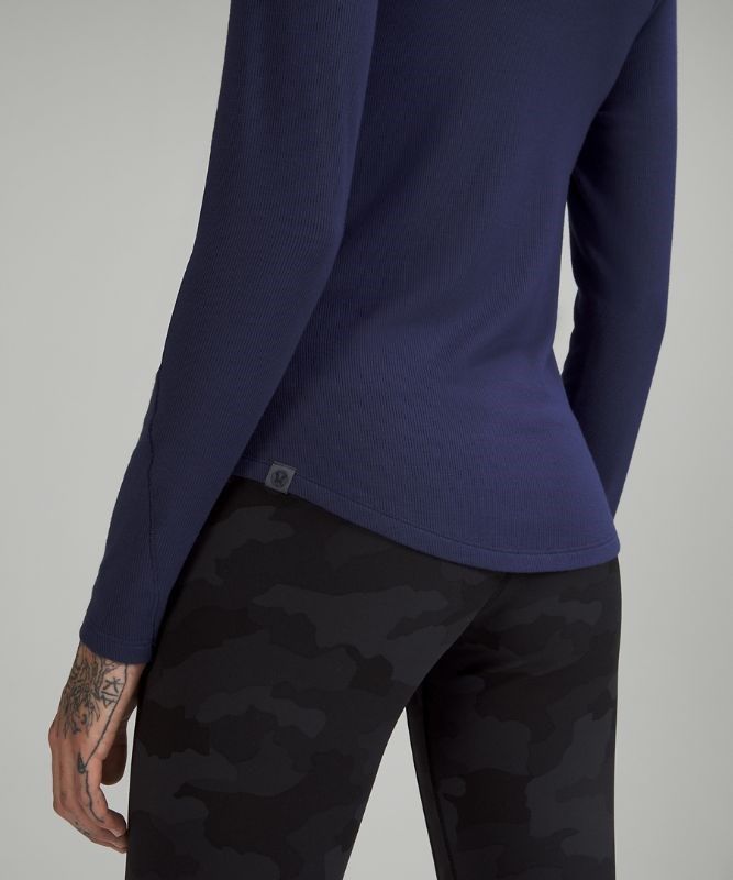Lululemon Hold Tight Long Sleeve Blast Dam Night Sea | LYCP-80256