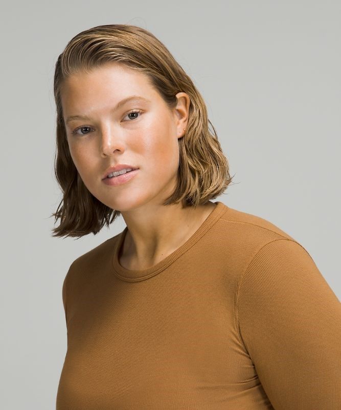 Lululemon Hold Tight Long Sleeve Blast Dam Beige | KARO-84073