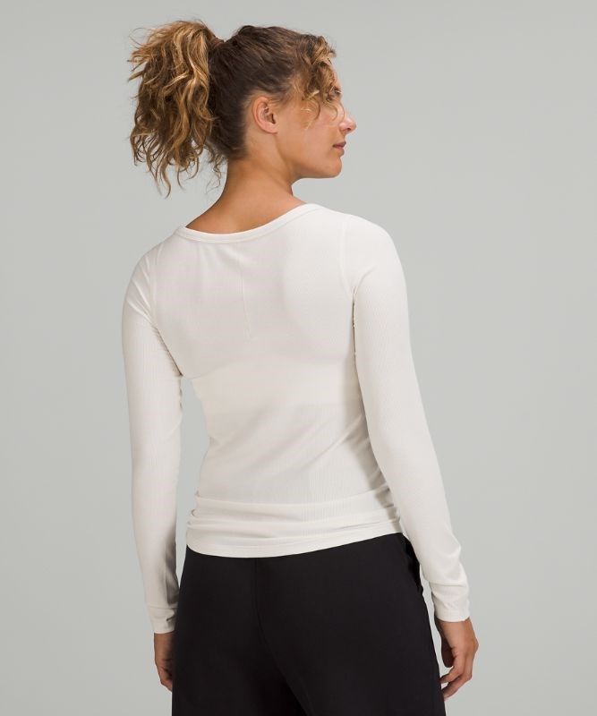 Lululemon Hold Tight Scoop Neck Long Sleeve Shirt Blast Dam Vita | DICZ-14530