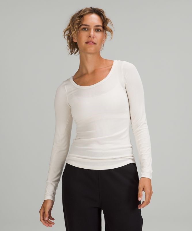 Lululemon Hold Tight Scoop Neck Long Sleeve Shirt Blast Dam Vita | DICZ-14530
