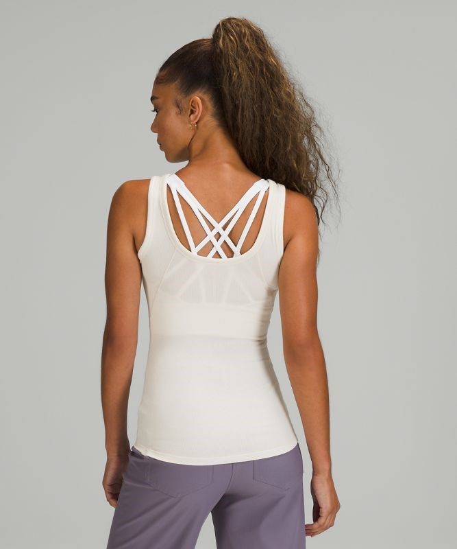 Lululemon Hold Tight Scoop Neck Tank Top Linne Dam Vita | KXQL-75390