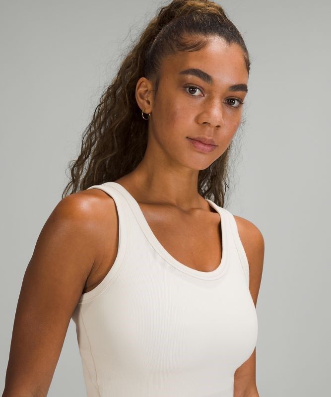 Lululemon Hold Tight Scoop Neck Tank Top Linne Dam Vita | KXQL-75390