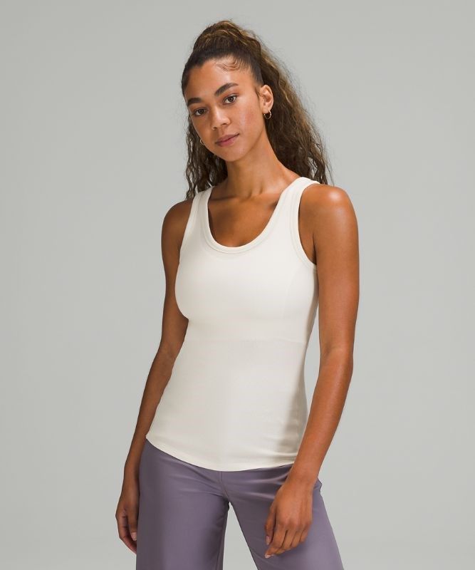 Lululemon Hold Tight Scoop Neck Tank Top Linne Dam Vita | KXQL-75390