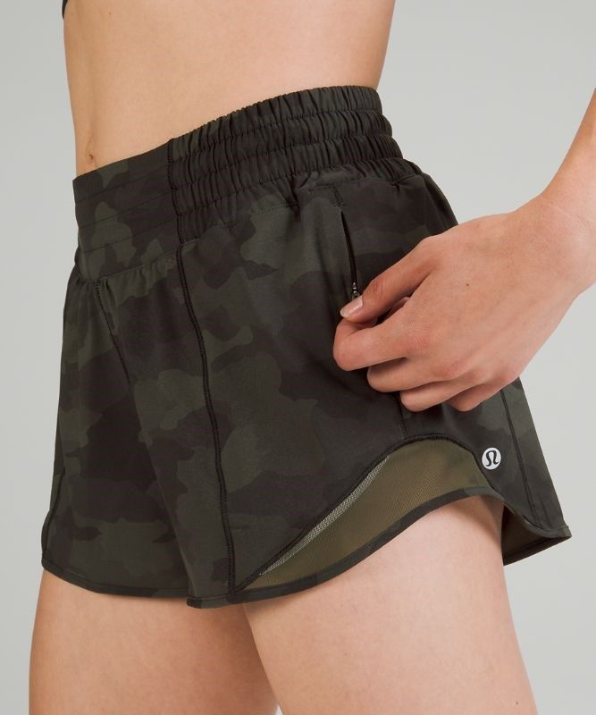 Lululemon Hotty Hot High-Rise Lined Short 2.5 Shorts Dam Camo Mörkolivgröna Olika Färger | DYVX-56871