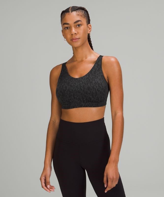Lululemon In Alignment Bra D-G Sport BH Dam Leopard Camo Svarta Olika Färger | HMTZ-64359