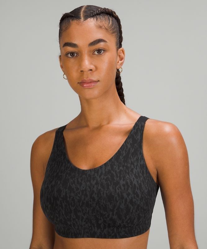 Lululemon In Alignment Bra Light Support, D Sport BH Dam Leopard Camo Svarta Olika Färger | VLPA-30859