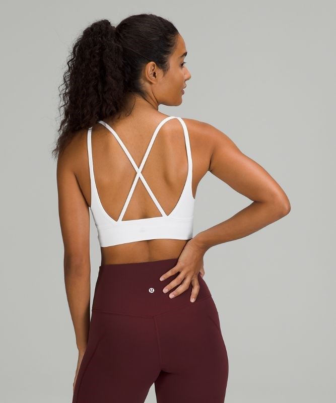 Lululemon In Alignment Longline Bra Light Support Sport BH Dam Vita | BFMX-67842