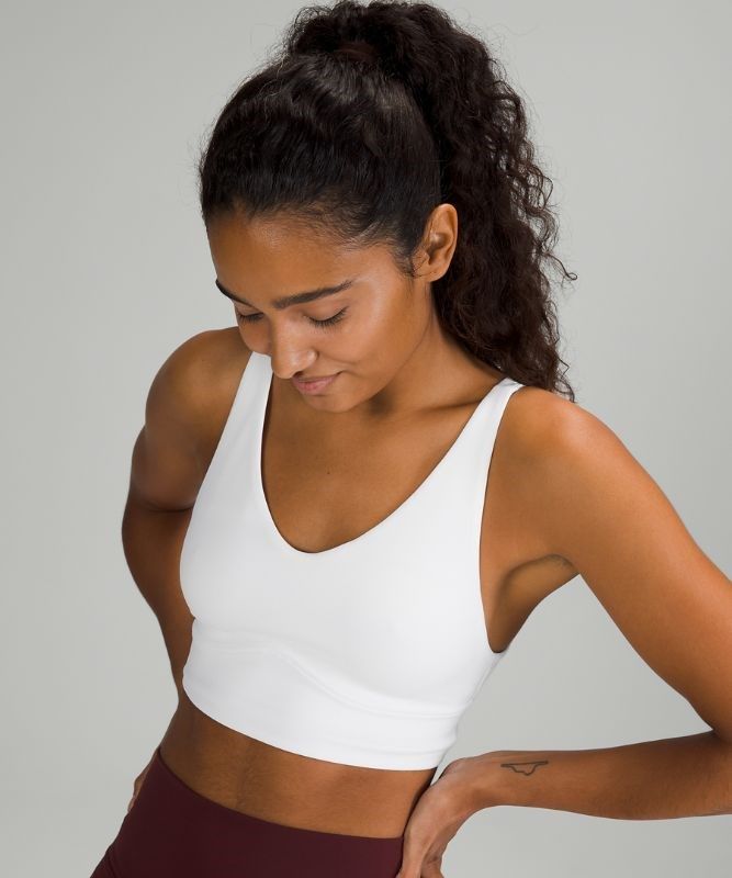 Lululemon In Alignment Longline Bra Light Support Sport BH Dam Vita | BFMX-67842
