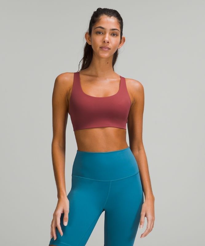 Lululemon In Alignment Straight-Strap Bra A/B Sport BH Dam Vinröda | PFNL-83469