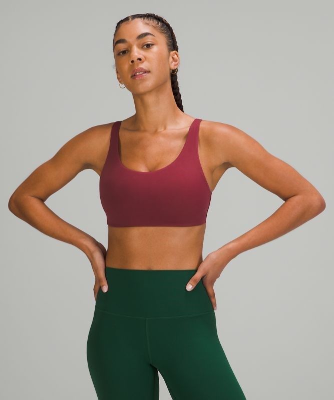 Lululemon In Alignment Straight-Strap Bra C/D Sport BH Dam Vinröda | OHFI-46318