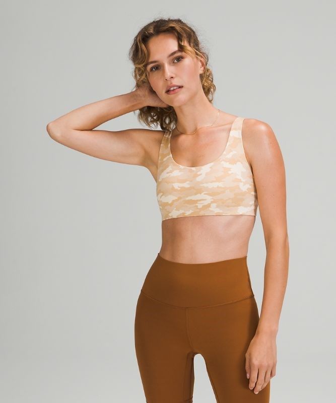 Lululemon In Alignment Straight Strap Bra Light Support Sport BH Dam Camo Bruna Olika Färger | EXPK-46985