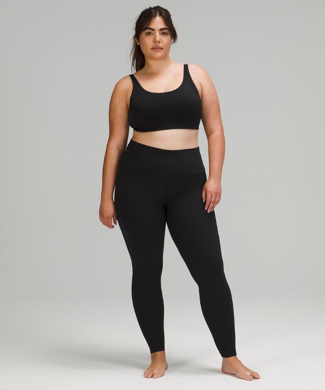 Lululemon In Alignment Straight Strap Bra Light Support, C/D Cup Sport BH Dam Svarta | UWIP-07584