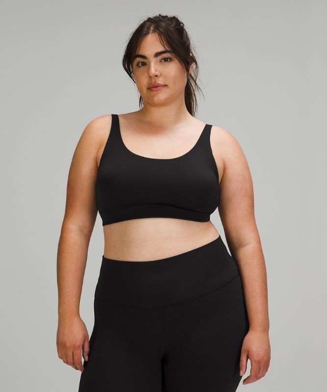 Lululemon In Alignment Straight Strap Bra Light Support, C/D Cup Sport BH Dam Svarta | UWIP-07584