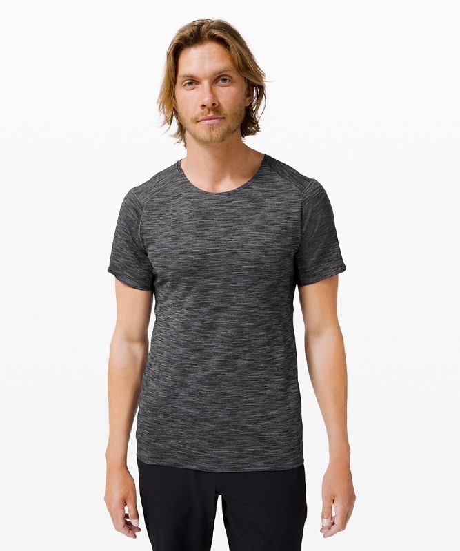 Lululemon In Sequence SS Blast Herr Svarta | ICZJ-05749
