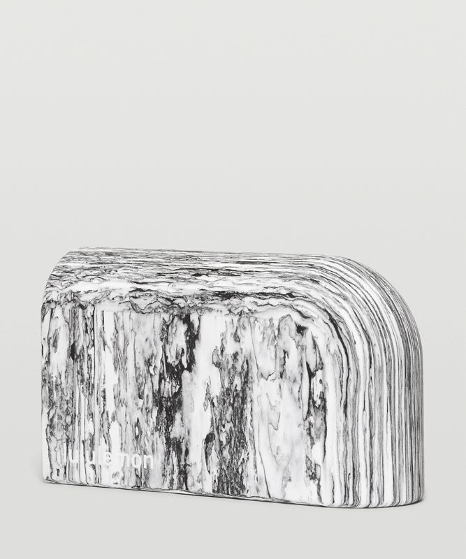 Lululemon Inner Flow Yoga Block Marble Utrustning Accessories Svarta Vita | ETOY-02158