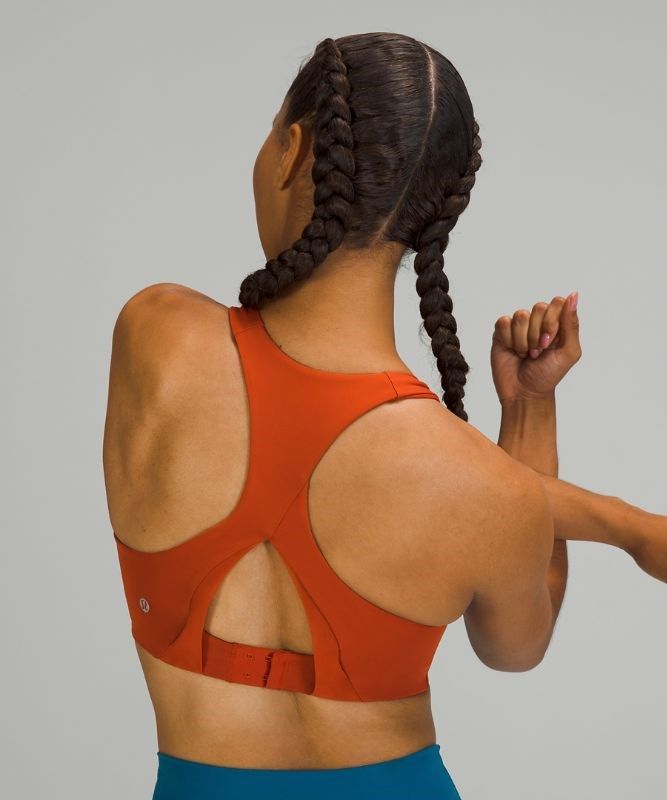 Lululemon Invigorate Bra High Supports Sport BH Dam Mörkröda | DEKG-97651