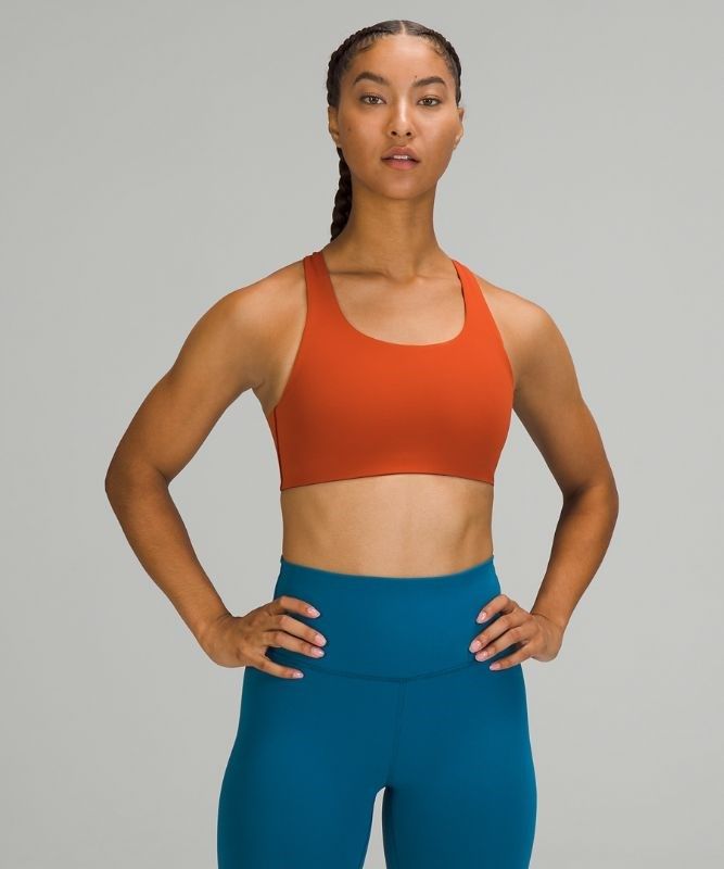 Lululemon Invigorate Bra High Supports Sport BH Dam Mörkröda | DEKG-97651
