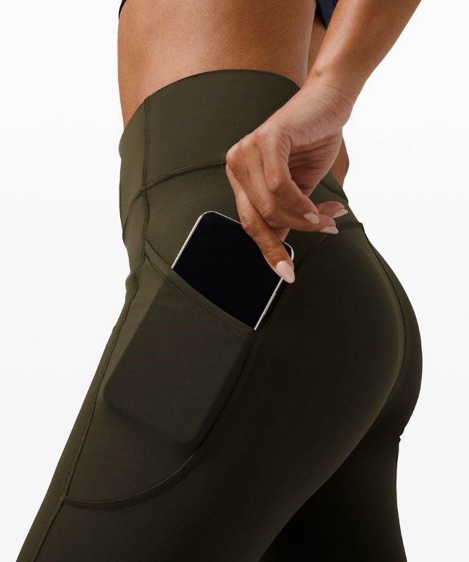 Lululemon Invigorate High-Rise Crop 23 Leggings Dam Mörkolivgröna | MTLG-71462