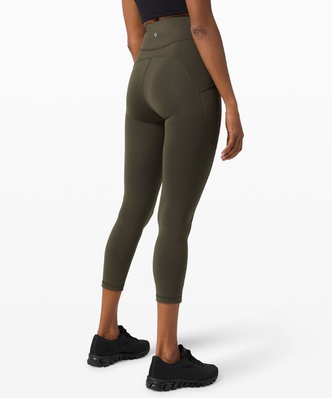 Lululemon Invigorate High-Rise Crop 23 Leggings Dam Mörkolivgröna | MTLG-71462