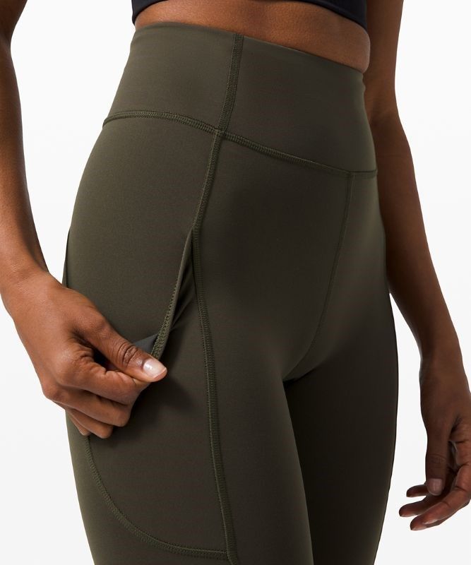 Lululemon Invigorate High-Rise Crop 23 Leggings Dam Mörkolivgröna | MTLG-71462