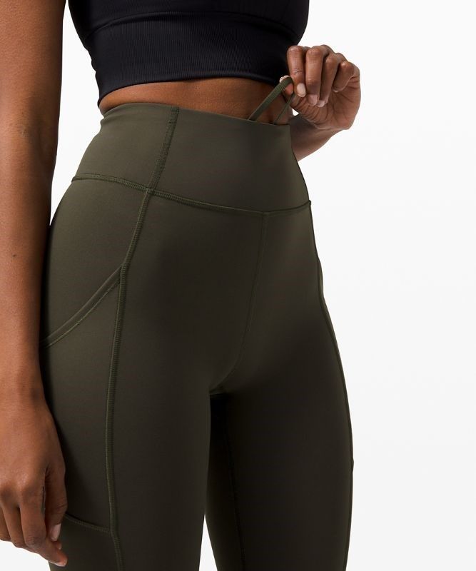 Lululemon Invigorate High-Rise Crop 23 Leggings Dam Mörkolivgröna | MTLG-71462