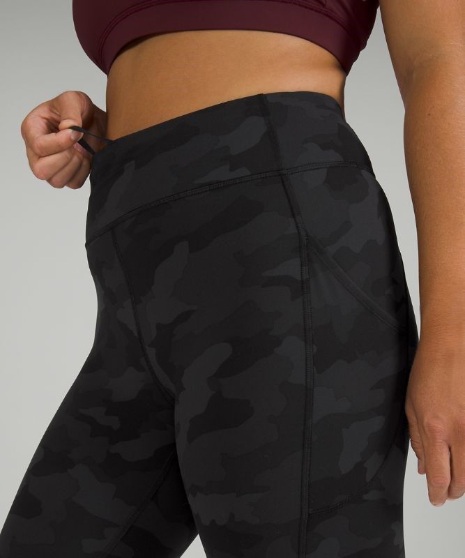 Lululemon Invigorate High-Rise Crop 23 Leggings Dam Camo Svarta Olika Färger | BPRX-76539