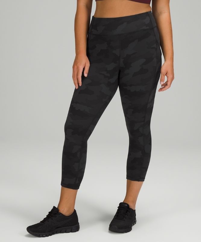 Lululemon Invigorate High-Rise Crop 23 Leggings Dam Camo Svarta Olika Färger | BPRX-76539
