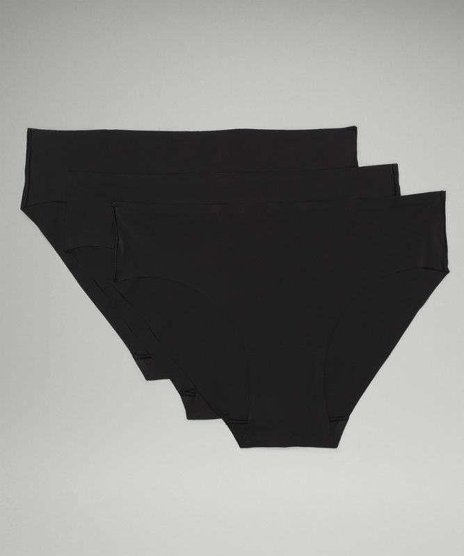 Lululemon InvisiWear Bikini 3 Pack Underkläder Dam Svarta | BSLQ-20368