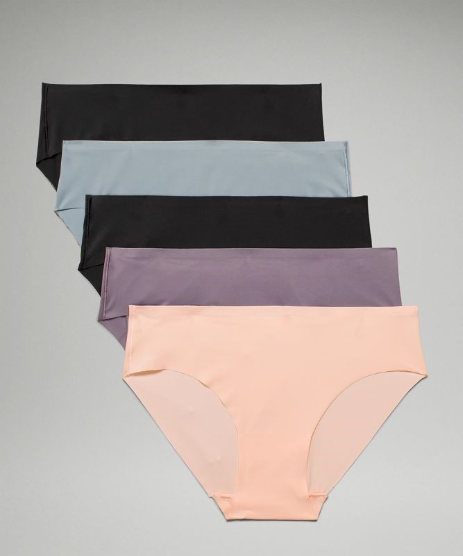 Lululemon InvisiWear Bikini 5 Pack Underkläder Dam Svarta Svarta Lavendel Blå Rosa Vita | WAPC-70924
