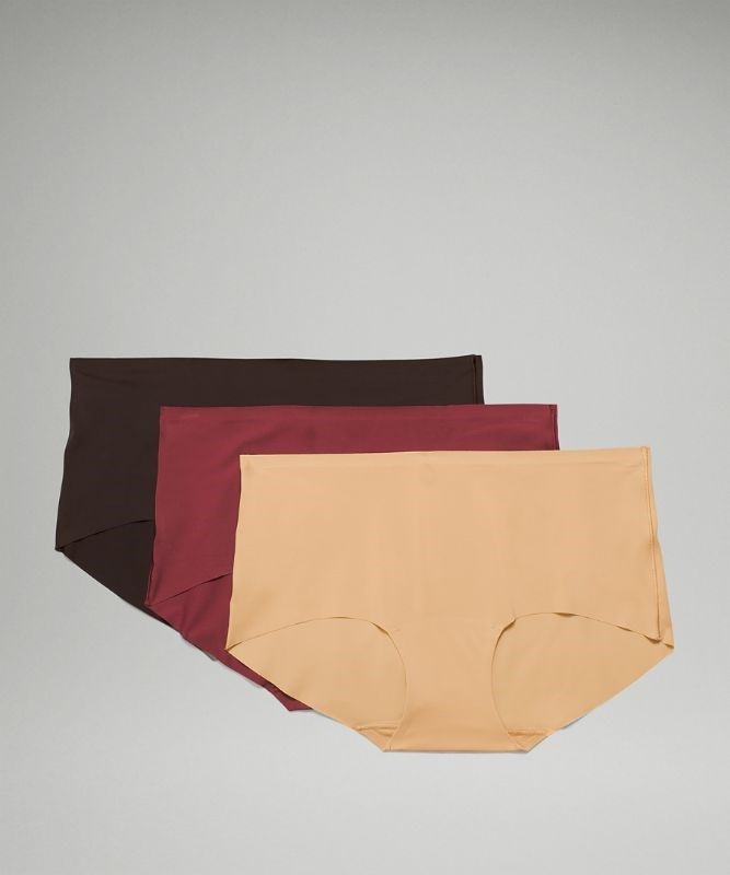 Lululemon InvisiWear Boyshort 3 Pack Underkläder Dam Vinröda Bruna | JNSL-32948