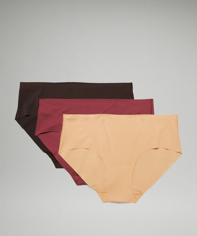 Lululemon InvisiWear Hipster 3P Underkläder Dam Vinröda Bruna | UIYP-14685