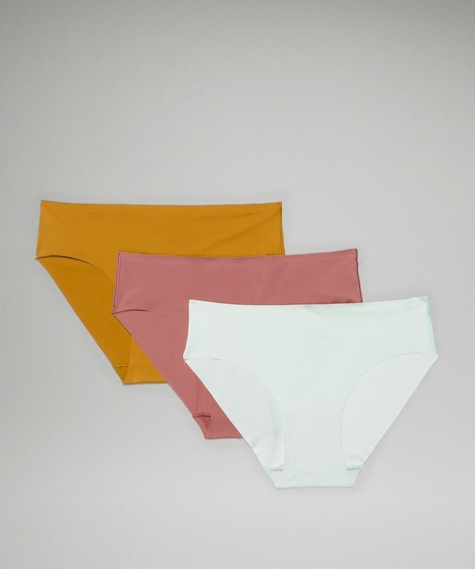 Lululemon InvisiWear Mid-Rise Bikini Underwear 3 Pack Underkläder Dam Guld Bruna | CVHM-81659