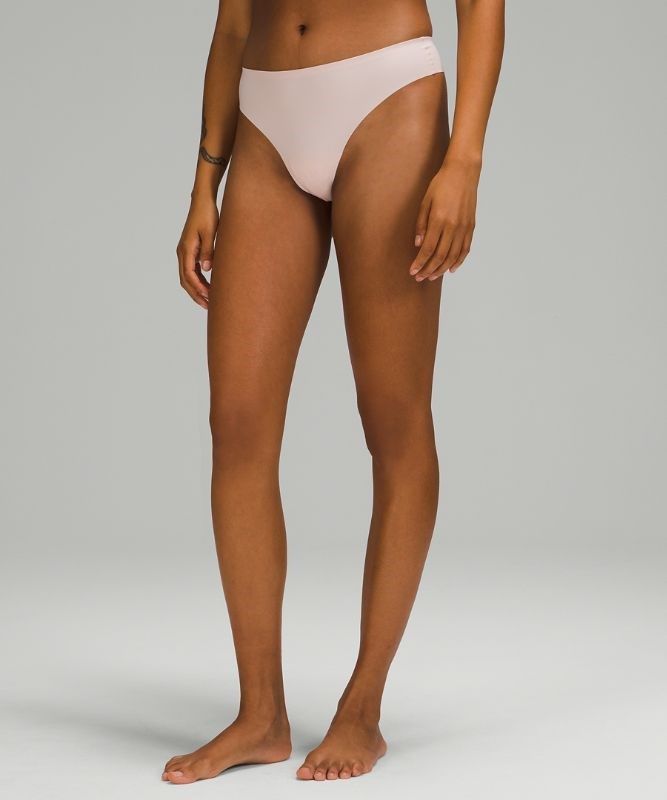 Lululemon InvisiWear Mid-Rise Thong Underwear 3 Pack Underkläder Dam Svarta Rosa Vita Svarta | DJQW-15780