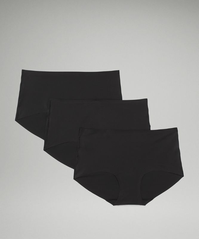 Lululemon InvisiWear Mid Rise Boyshort Underwear 3 Pack Underkläder Dam Svarta | BWHN-07893
