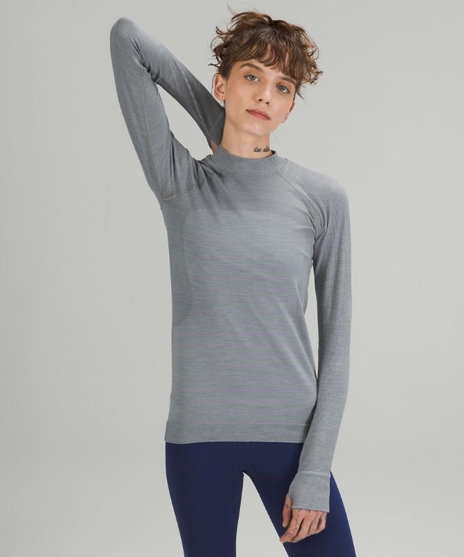 Lululemon Keep the Heat Long Sleeve Blast Dam Grå | OMPA-17942