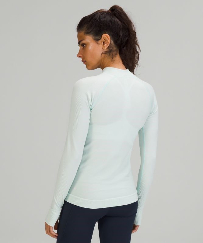 Lululemon Keep the Heat Long Sleeve Blast Dam Mintgröna | EQMT-89207