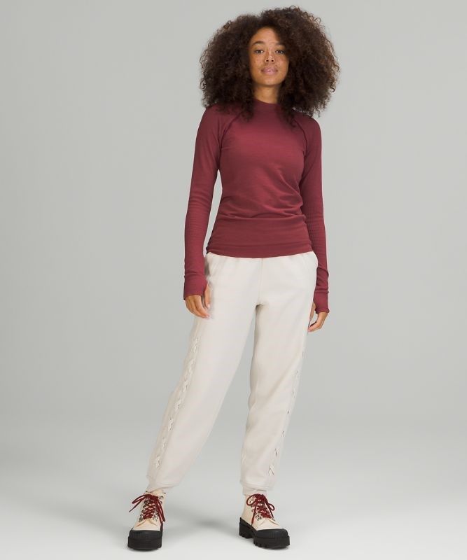 Lululemon Keep the Heat Long Sleeve Blast Dam Vinröda | DASZ-62918